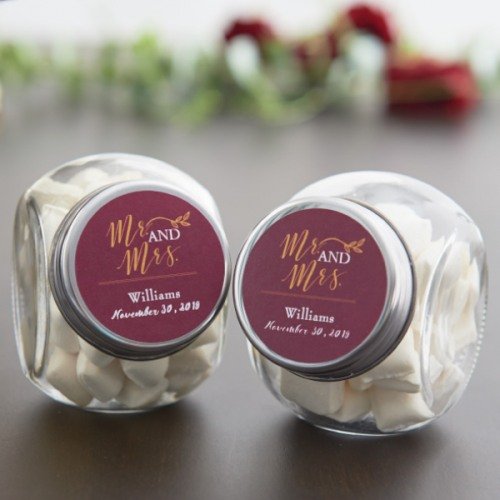 Personalized Wedding Themed Candy Jars Wedding Favours